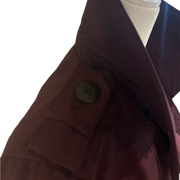 Jones NY burgundy double breasted trench coat Size L - Picture 4 of 6